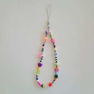 Rainbow Beaded Phone Charm